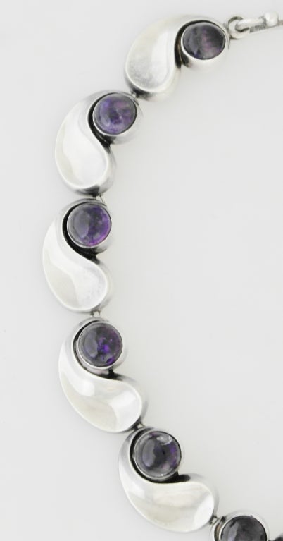 Antonio Pineda .970 Silver Modernist Necklace For Sale 2