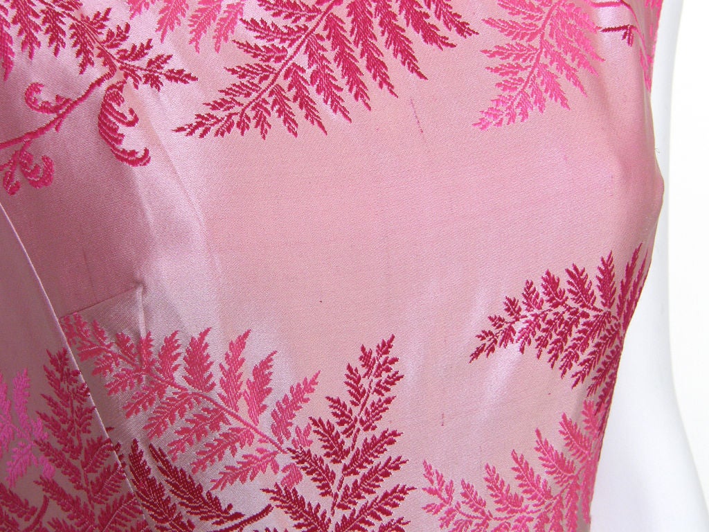 Pink Silk Brocade Gown 3