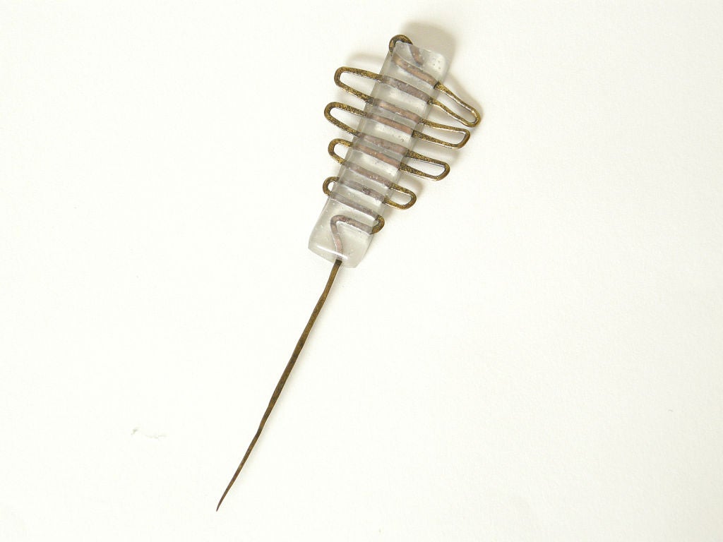 Frances Higgins Fused Glass Hair Pin In Good Condition For Sale In Chicago, IL