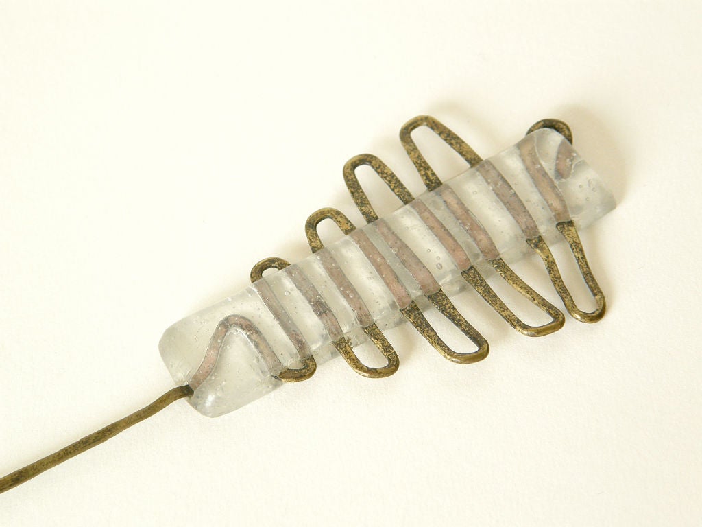 Frances Higgins Fused Glass Hair Pin For Sale 2