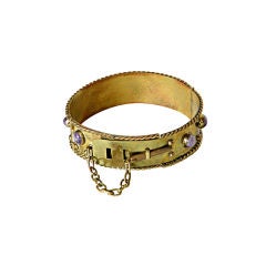 Studded Brass Dog Collar Necklace