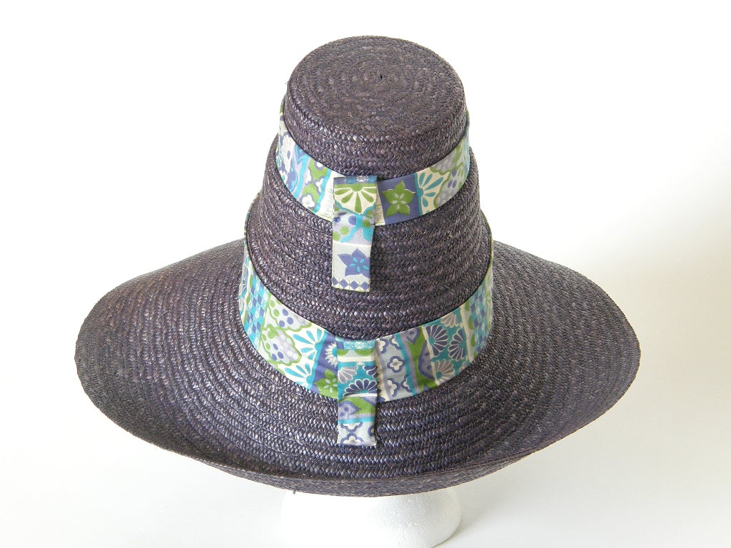 Whimsical Italian Straw Hat at 1stDibs