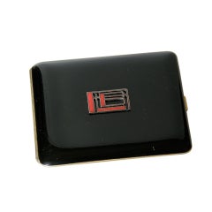 French Art Deco Black Lacquer Cigarette Case 2