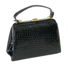 Black Alligator Handbag