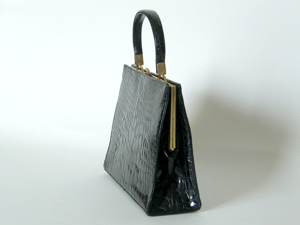 black alligator purse