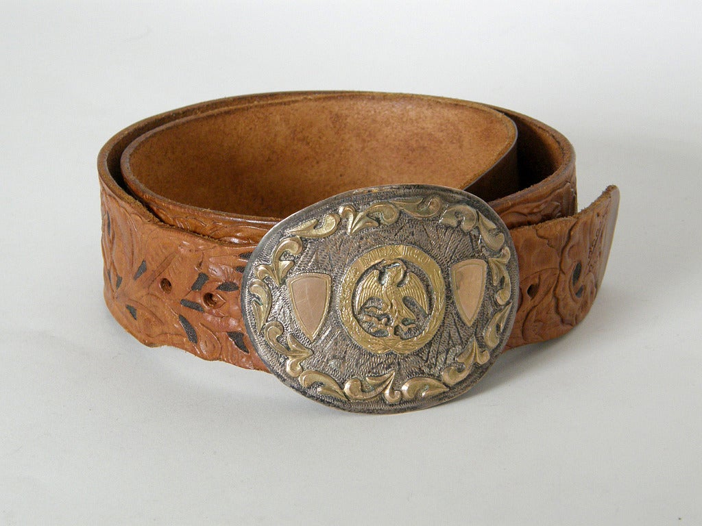 tooled leather belts