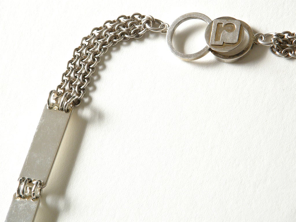 paco rabanne silver necklace