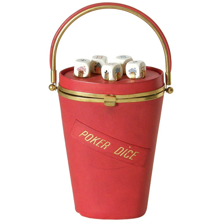 Anne-Marie Paris Poker Dice Novelty Handbag Red Leather