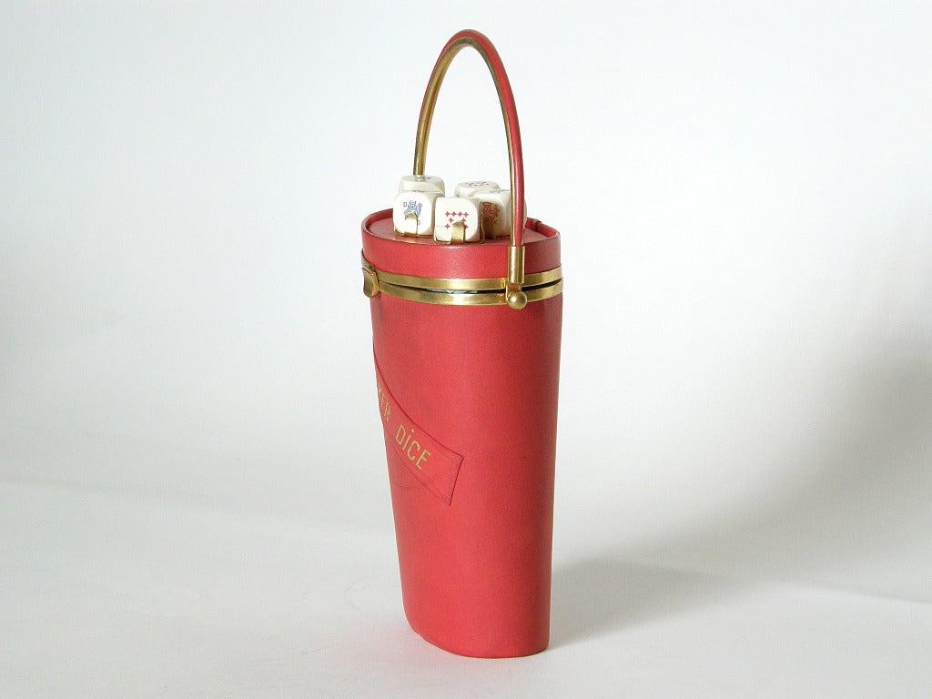 Pink Anne-Marie Paris Poker Dice Novelty Handbag Red Leather