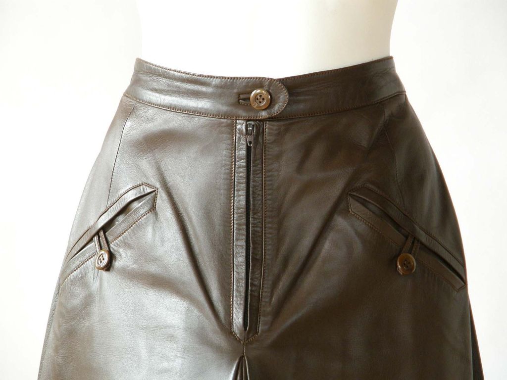 gucci leather skirt