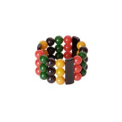 Vintage Multi-strand Bakelite Beads Bracelet