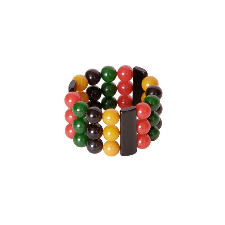 Multi-strand Bakelite Beads Bracelet
