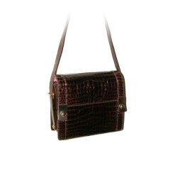Gucci Brown Crocodile Shoulder Bag 6