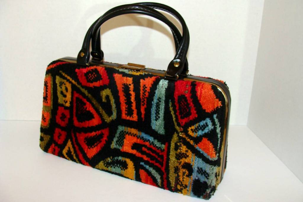 Women's Large, Colorful, Abstract Structured Doctor's Bag