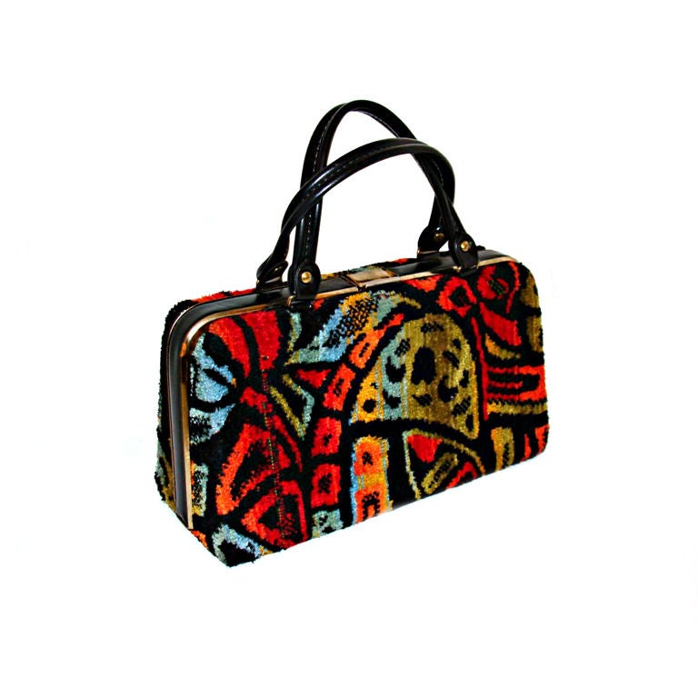 Large, Colorful, Abstract Structured Doctor's Bag