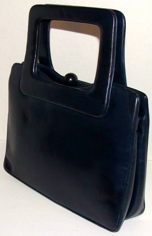 Architectural Calfskin Handbag Purse 4