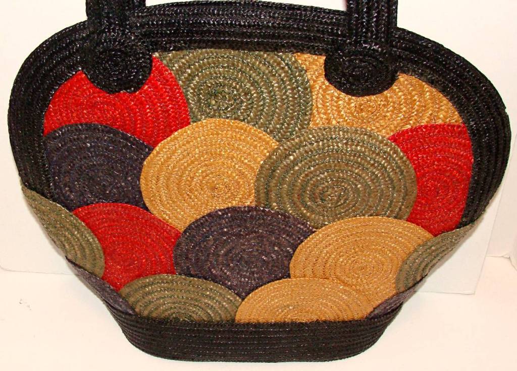 Colorful, Oversized Woven Handbag Purse 7