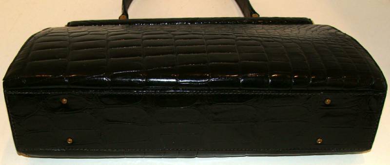 Black Crocodile Handbag Large and Excellent 4