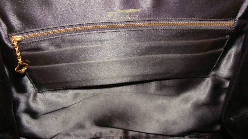 Large Black and White Wool/Mohair Tweed Handbag 6