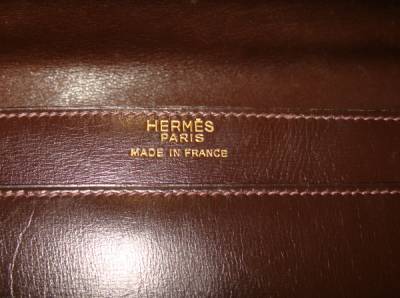 Hermes Classic Handbag Purse in Brown Tourniquet Clasp 2