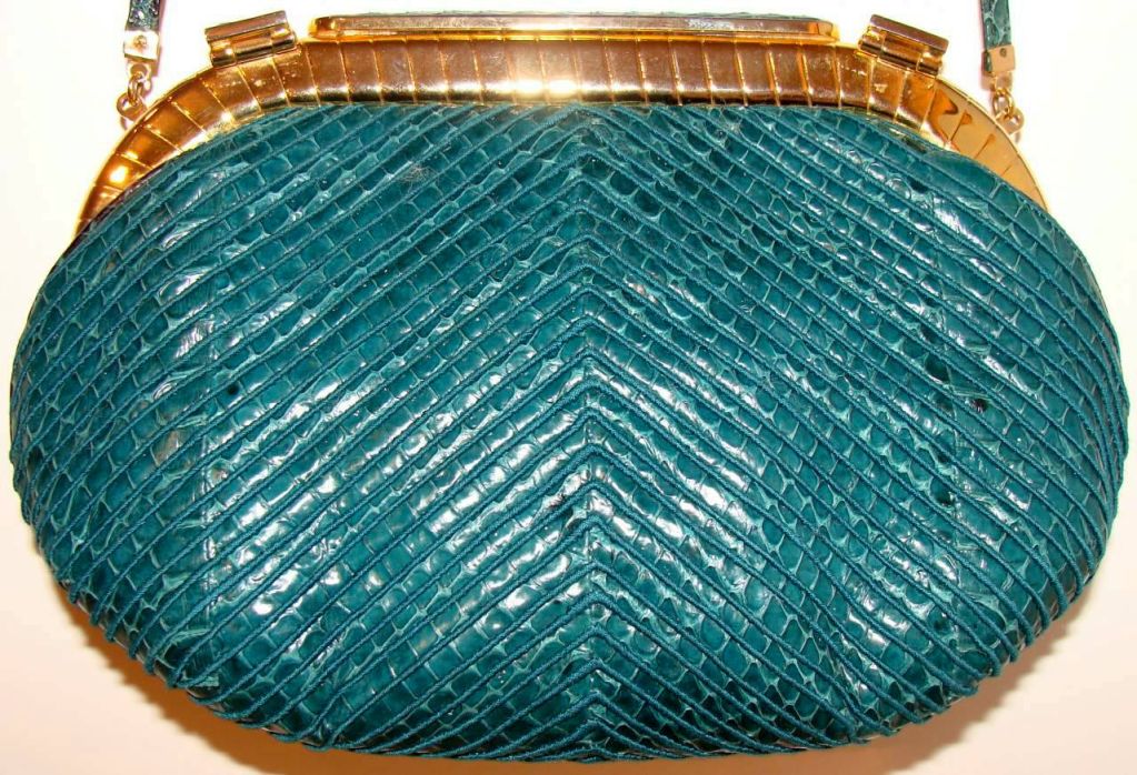 teal evening bag