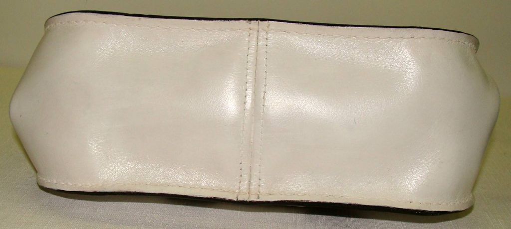 black and white leather purse