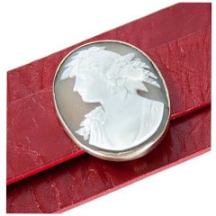 Cameo Leather Cuff Bracelet 4