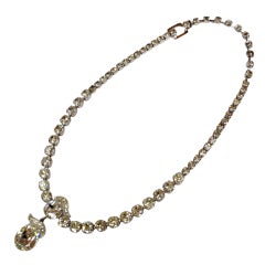 Vintage EISENBERG  Swarovski teardrop necklace