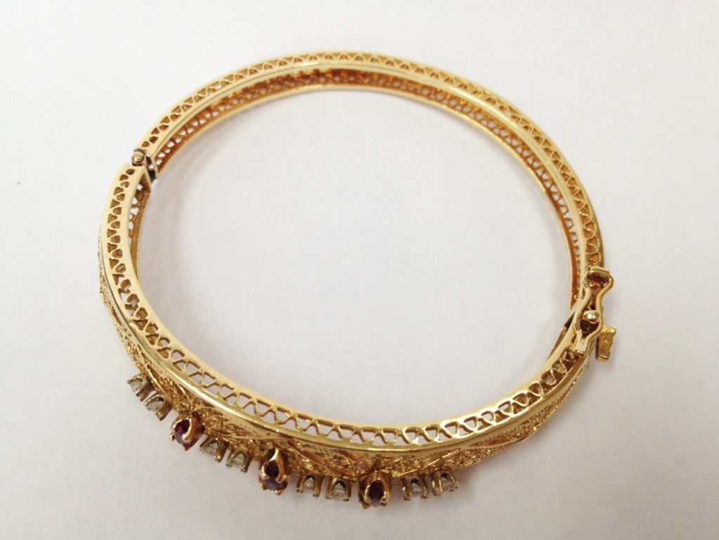Diamond Ruby Gold Bracelet