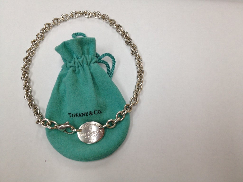 Women's or Men's Tiffany & Co. Sterling Silver Return to Tiffany Tag Necklace