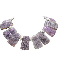 Natural Gem Amethyst Quartz Silver Necklace 5