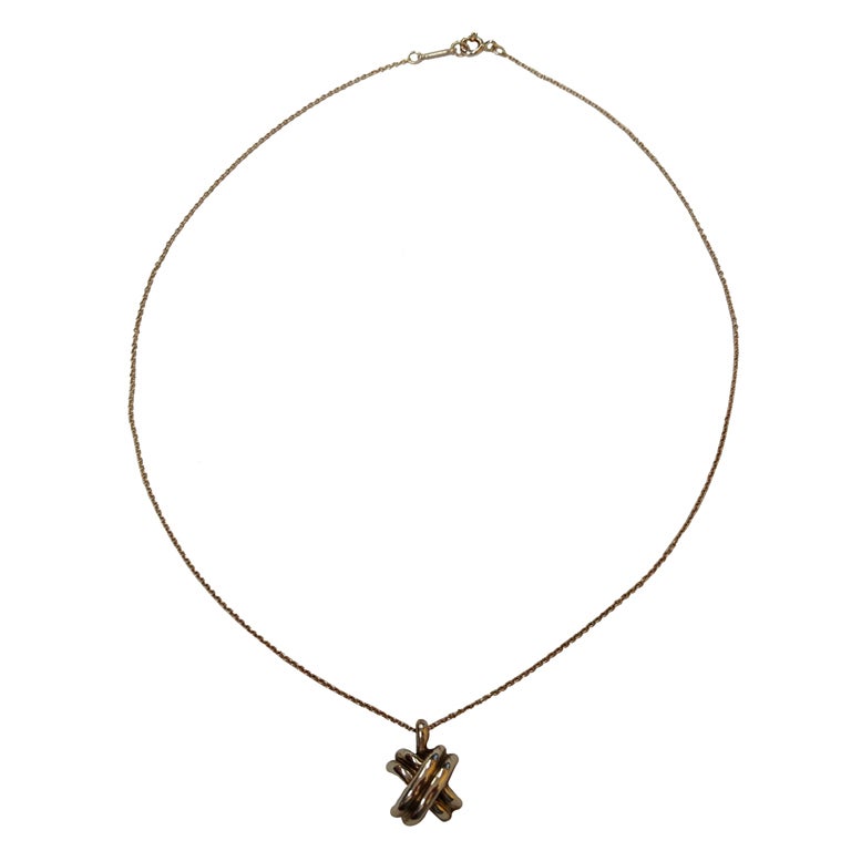 Tiffany & Co. Sterling Silver Criss Cross X Pendant