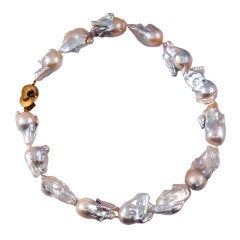 Baroque Free-Form Pearl Necklace