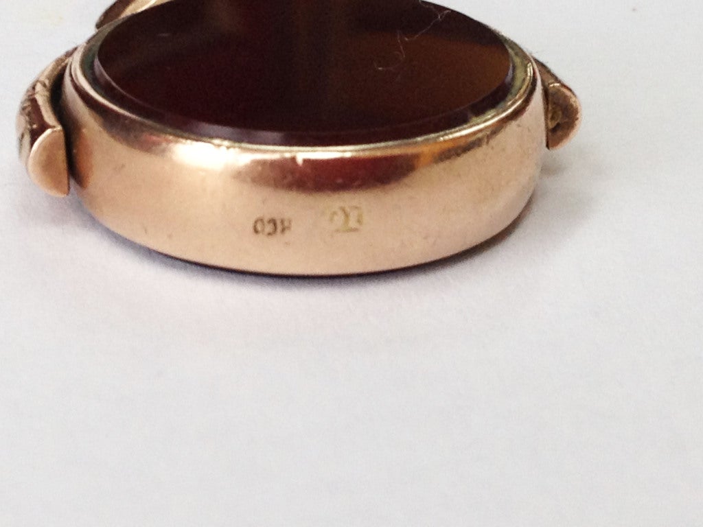 Victorian Swivel Doublesided Gold Watch Fob at 1stDibs