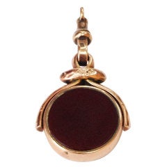Victorian Swivel Double-sided Gold Watch Fob