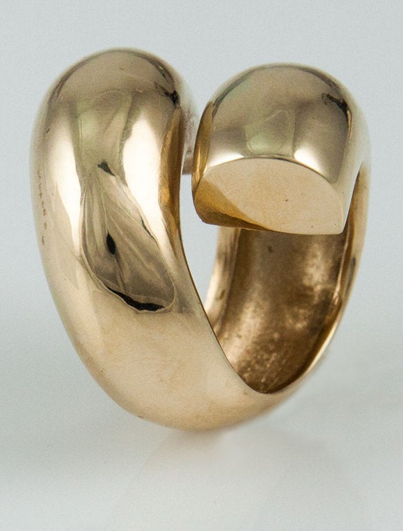Modernist Gold Dome Ring