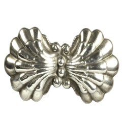 Petersen Art Deco Sterling Silver Shell Brooch Pin