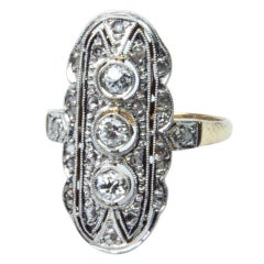 Art Deco 1920s Diamond Gold Ring