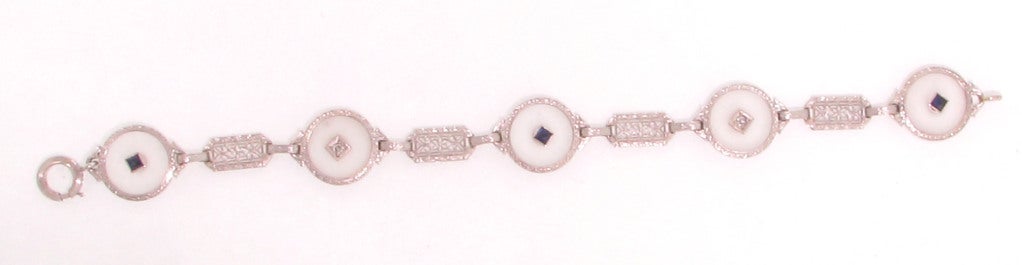 Women's Art Deco Crystal Diamond Gold Bracelet