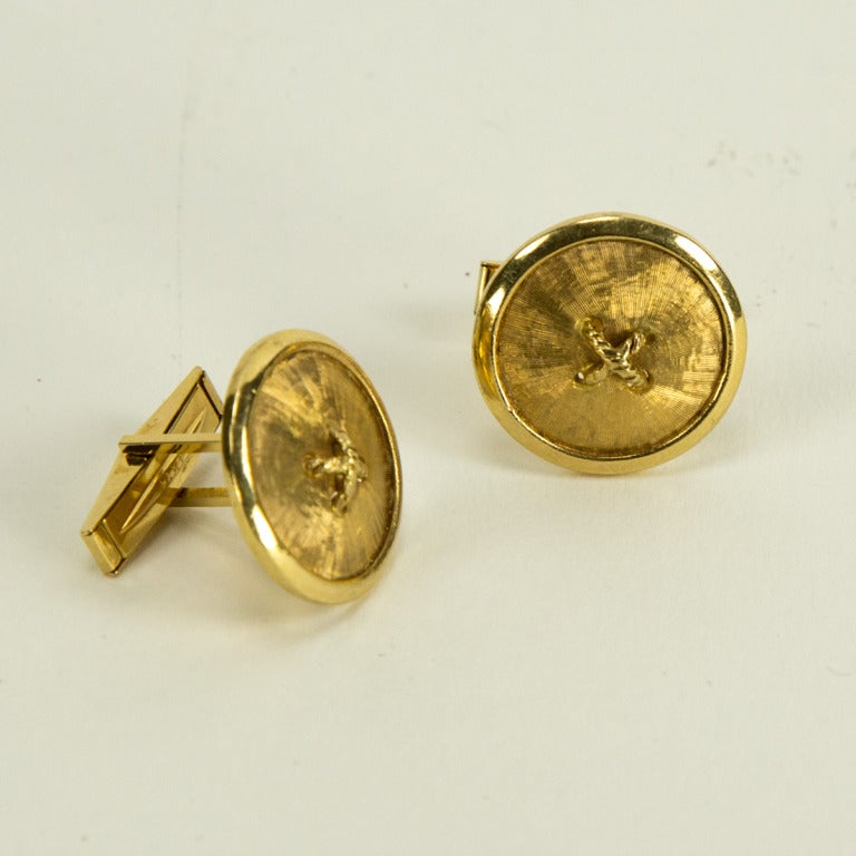 Button Cufflink and Shirt Stud Dress Set in Gold at 1stdibs