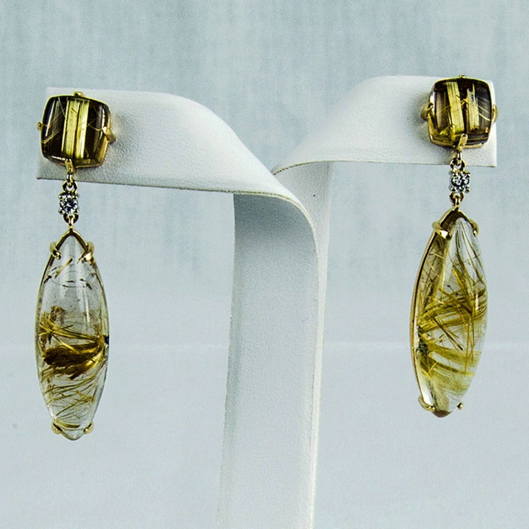 rutilated quartz earrings