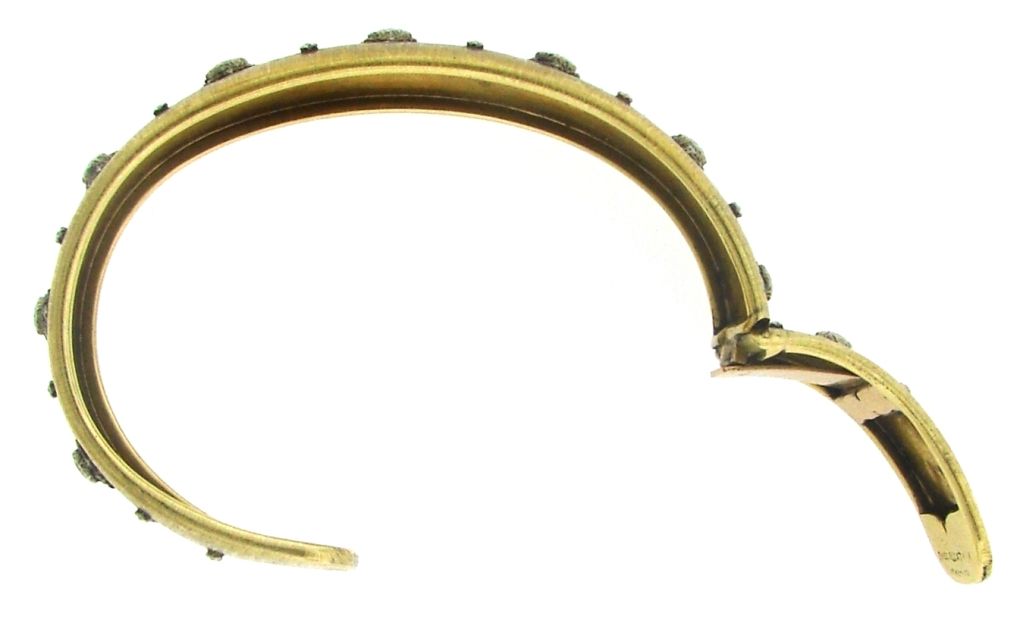 MARIO BUCCELLATI Diamond & Gold Bangle Bracelet 3