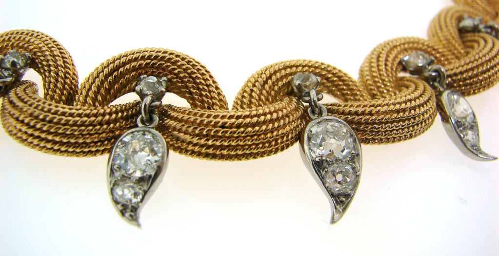 Women's PIERRE STERLE Diamond, Yellow Gold & Platinum Necklace