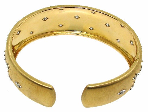 BUCCELLATI Diamond & Gold Bangle Bracelet 2