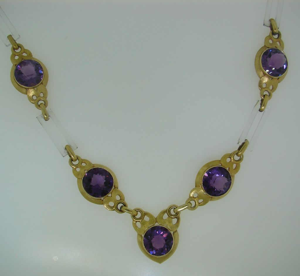 vintage amethyst necklace