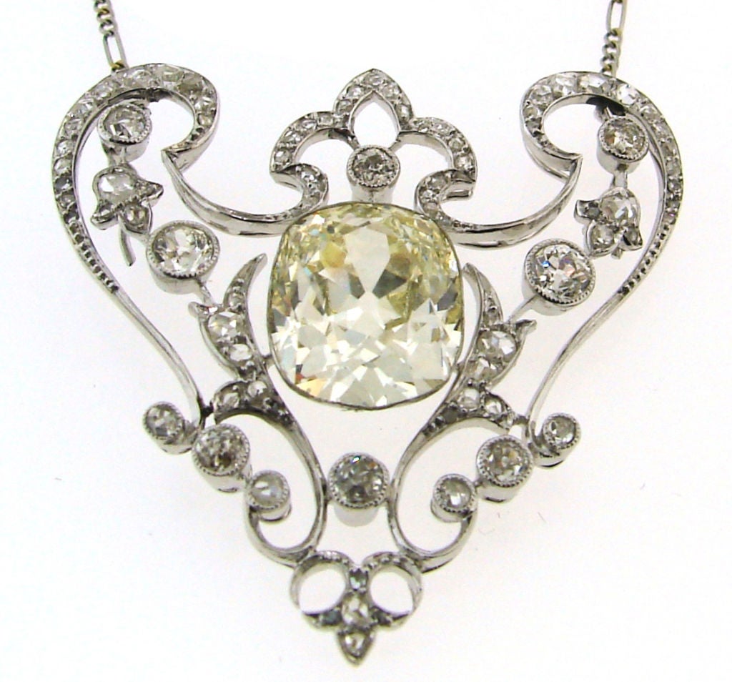 Interchangeable  Diamond & Platinum Necklace/Brooch/Head Piece 1