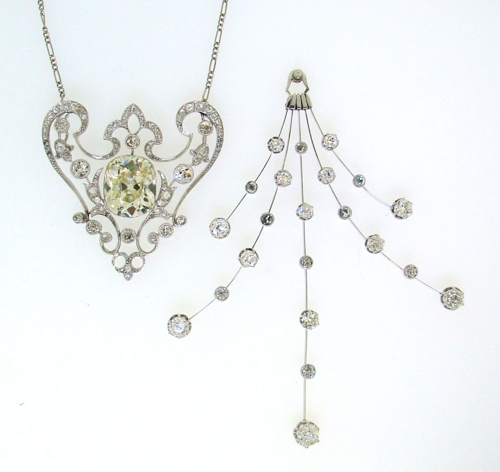 Interchangeable  Diamond & Platinum Necklace/Brooch/Head Piece 2