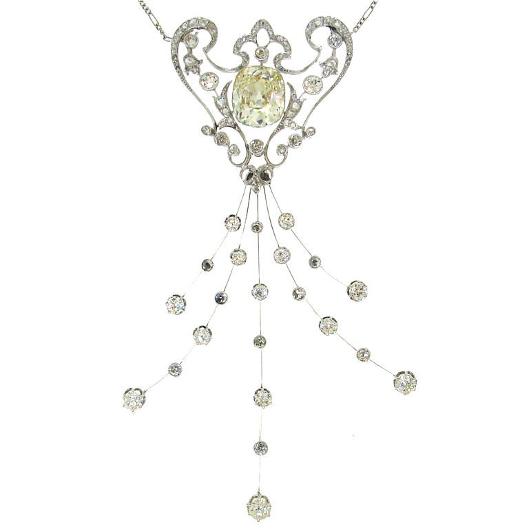 Interchangeable  Diamond & Platinum Necklace/Brooch/Head Piece