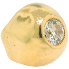 Cartier NY 3.14 cts Old European Cut Diamond & Yellow Gold Ring