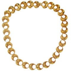 Futuristic Yellow Gold Necklace by Sean Gilson